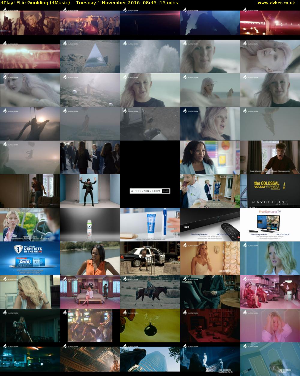 4Play! Ellie Goulding (4Music) Tuesday 1 November 2016 08:45 - 09:00