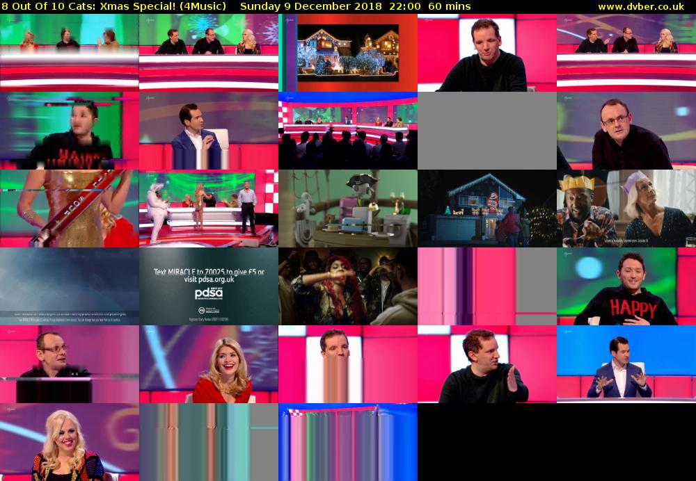 8 Out Of 10 Cats: Xmas Special! (4Music) Sunday 9 December 2018 22:00 - 23:00