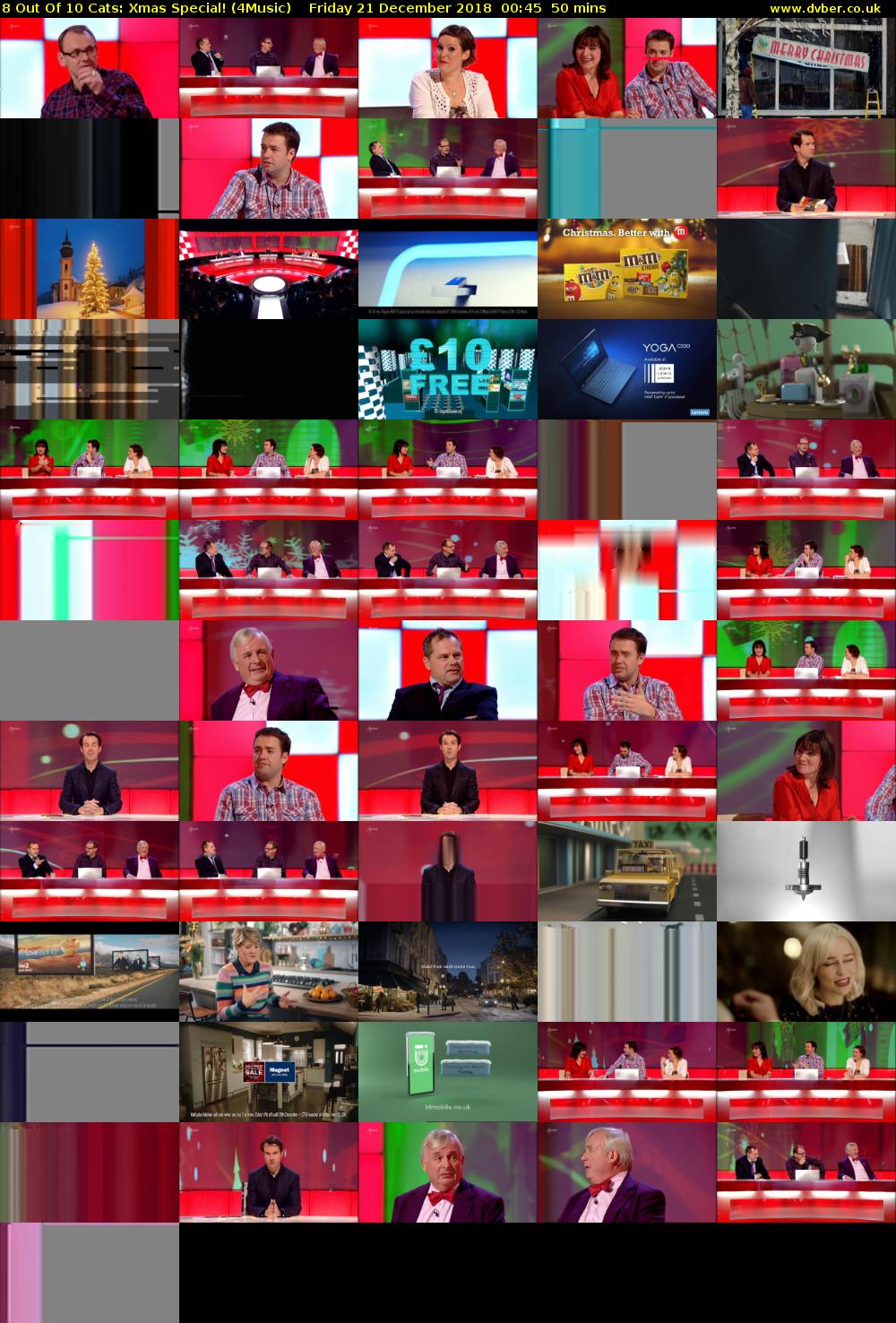 8 Out Of 10 Cats: Xmas Special! (4Music) Friday 21 December 2018 00:45 - 01:35