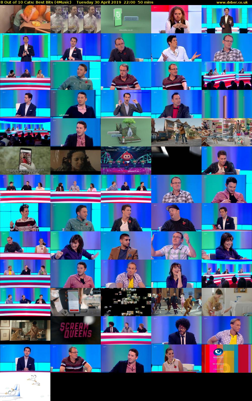8 Out of 10 Cats: Best Bits (4Music) Tuesday 30 April 2019 22:00 - 22:50
