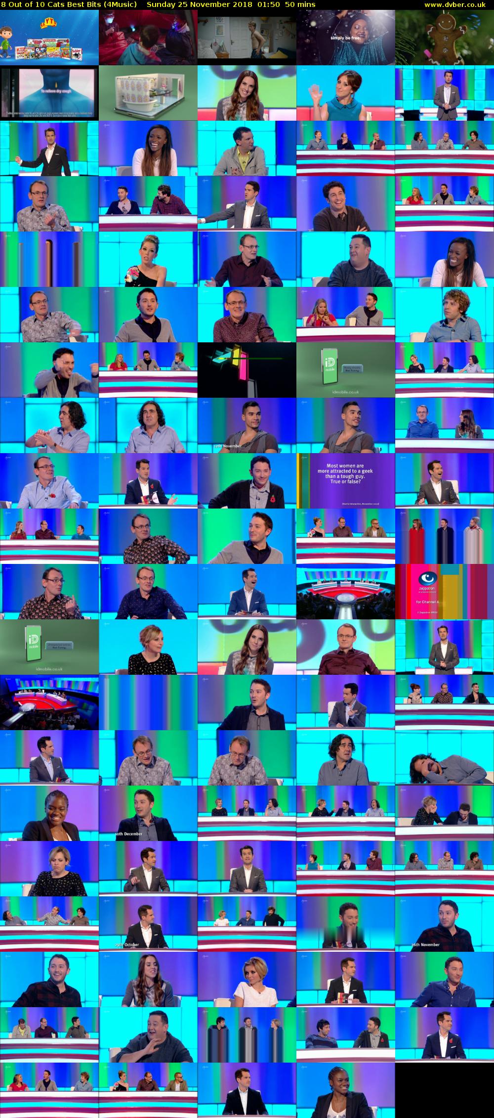8 Out of 10 Cats Best Bits (4Music) Sunday 25 November 2018 01:50 - 02:40