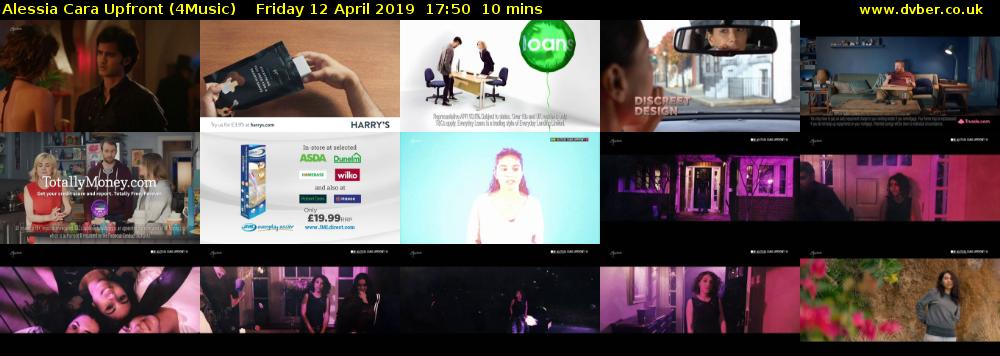 Alessia Cara Upfront (4Music) Friday 12 April 2019 17:50 - 18:00