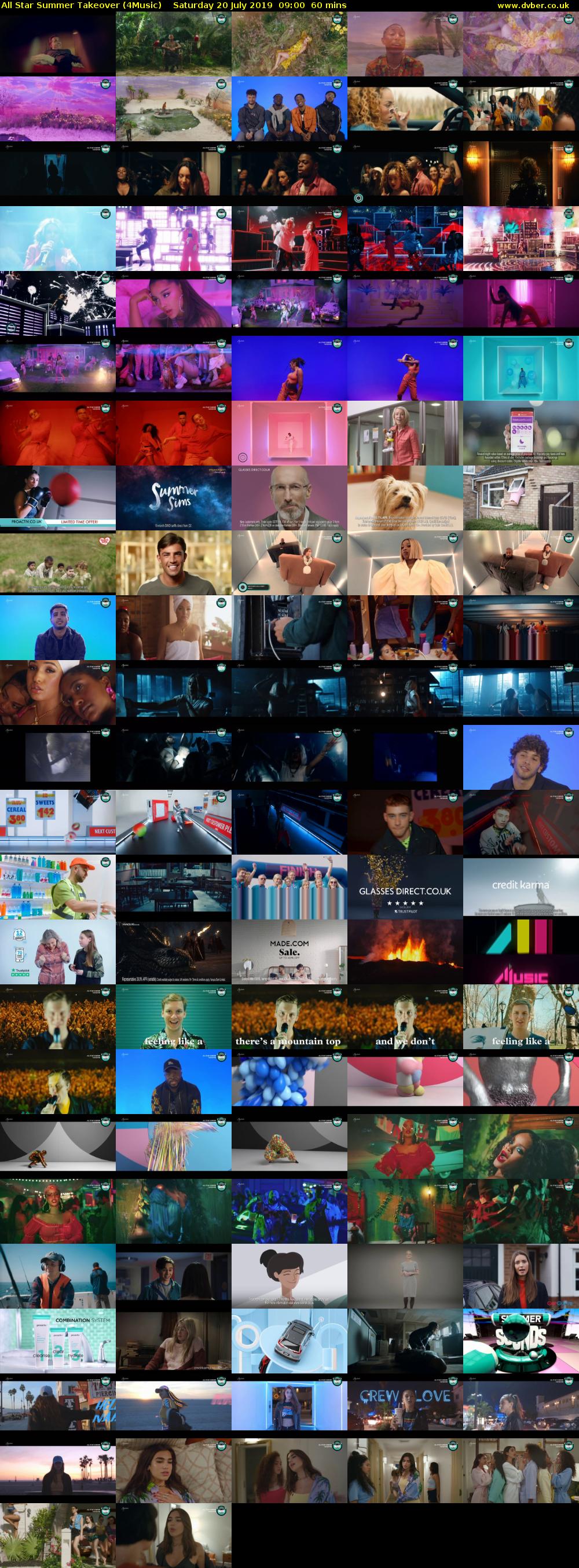 All Star Summer Takeover (4Music) Saturday 20 July 2019 09:00 - 10:00