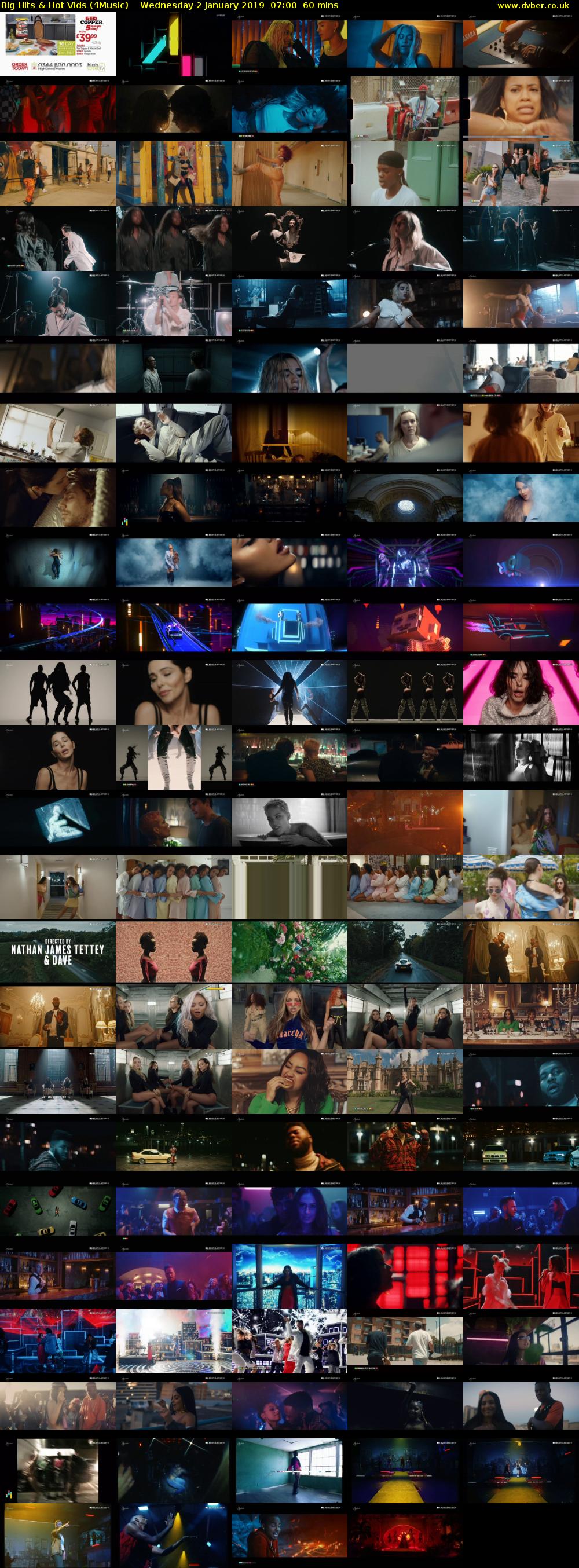 Big Hits & Hot Vids (4Music) Wednesday 2 January 2019 07:00 - 08:00