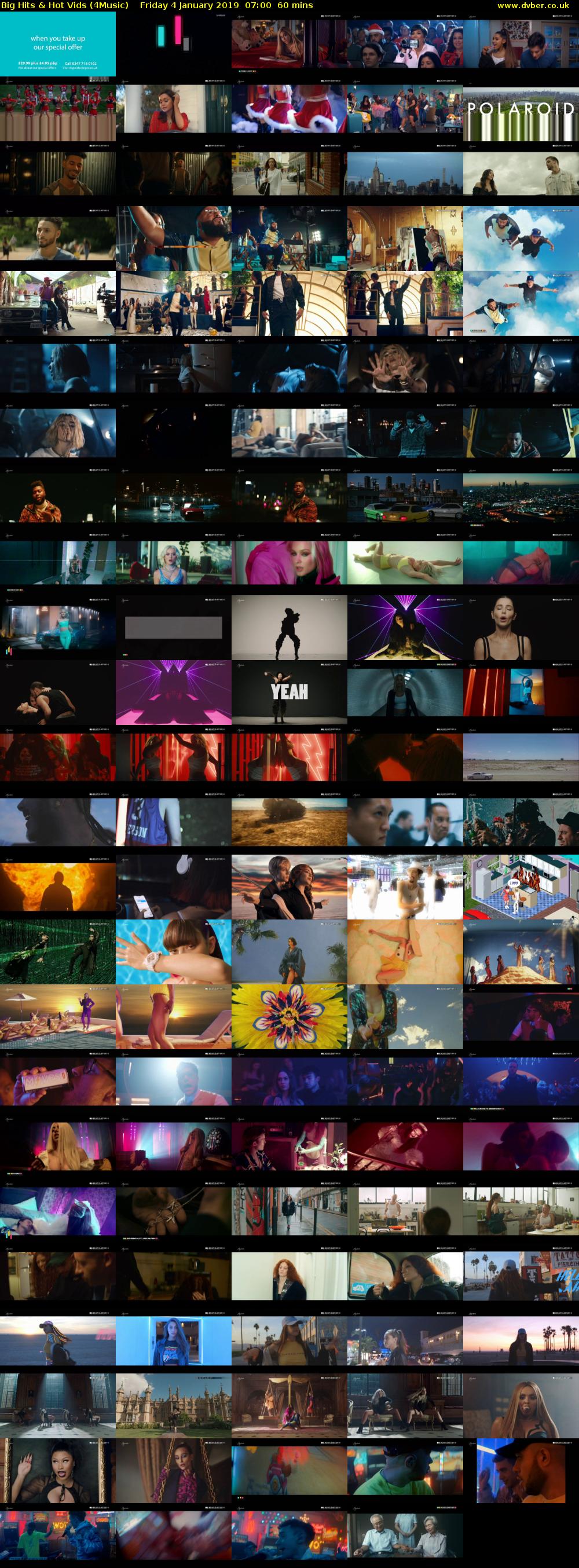 Big Hits & Hot Vids (4Music) Friday 4 January 2019 07:00 - 08:00