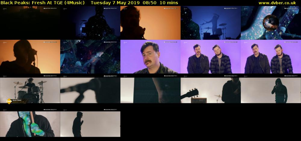 Black Peaks: Fresh At TGE (4Music) Tuesday 7 May 2019 08:50 - 09:00