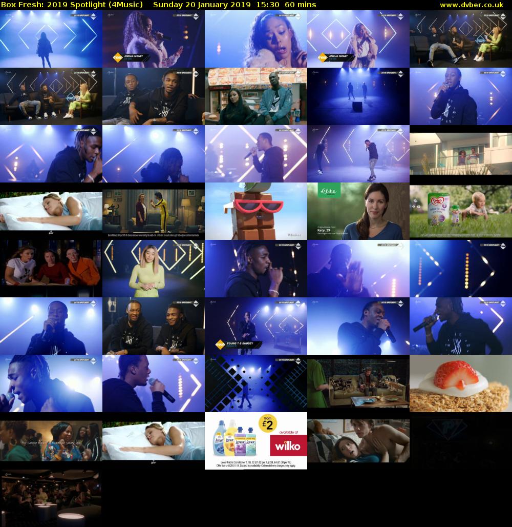 Box Fresh: 2019 Spotlight (4Music) Sunday 20 January 2019 15:30 - 16:30