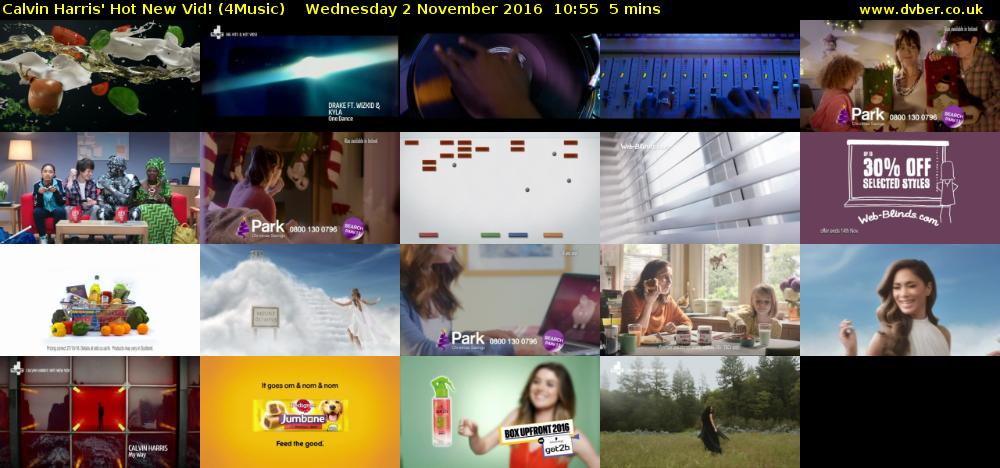 Calvin Harris' Hot New Vid! (4Music) Wednesday 2 November 2016 10:55 - 11:00