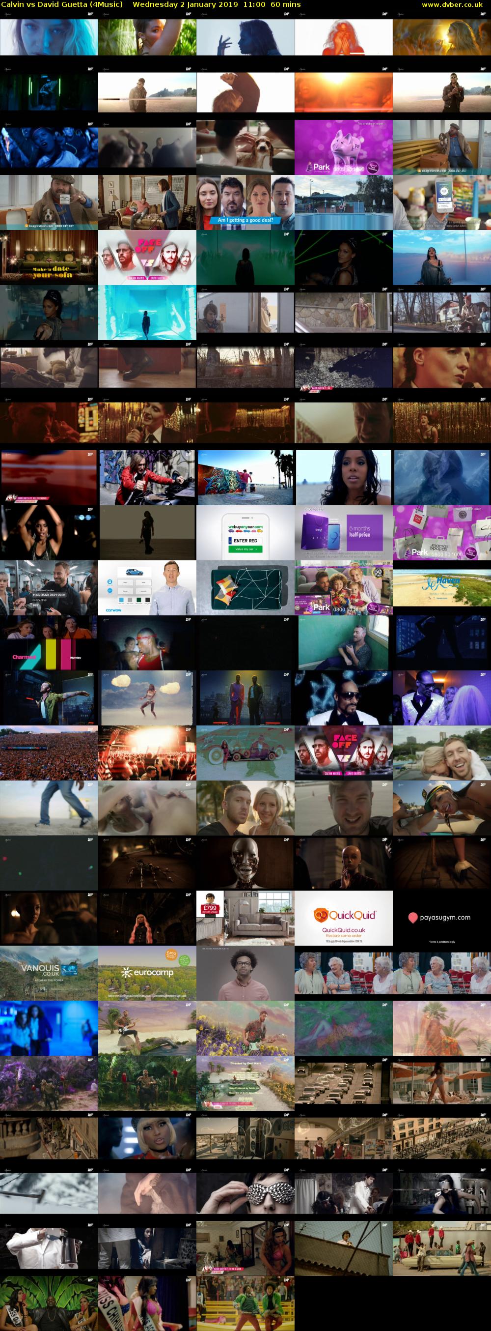 Calvin vs David Guetta (4Music) Wednesday 2 January 2019 11:00 - 12:00