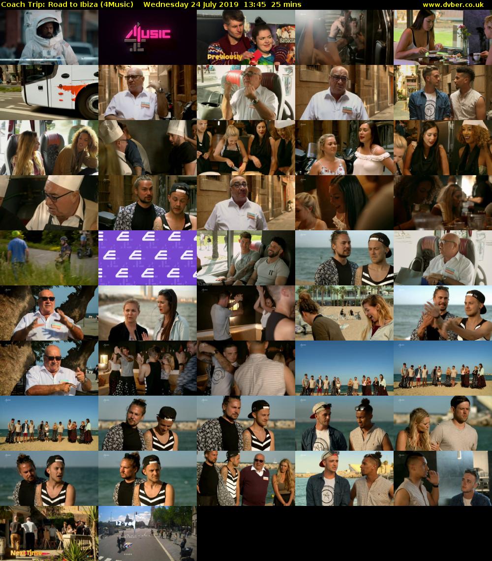Coach Trip: Road to Ibiza (4Music) Wednesday 24 July 2019 13:45 - 14:10