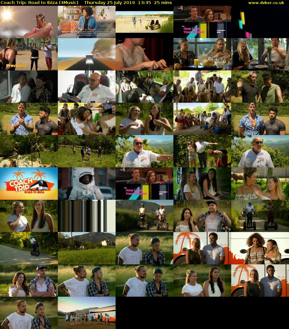 Coach Trip: Road to Ibiza (4Music) Thursday 25 July 2019 13:45 - 14:10