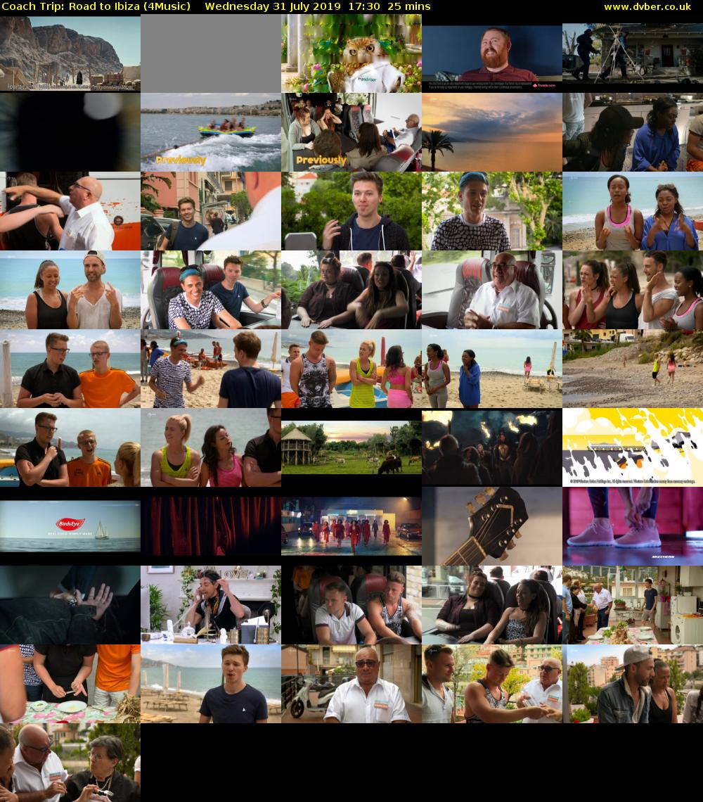 Coach Trip: Road to Ibiza (4Music) Wednesday 31 July 2019 17:30 - 17:55