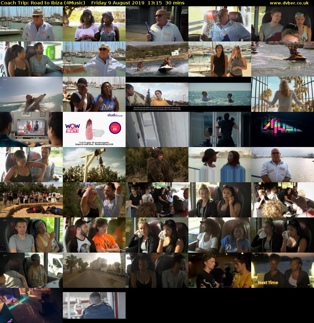 Coach Trip: Road to Ibiza (4Music) Friday 9 August 2019 13:15 - 13:45