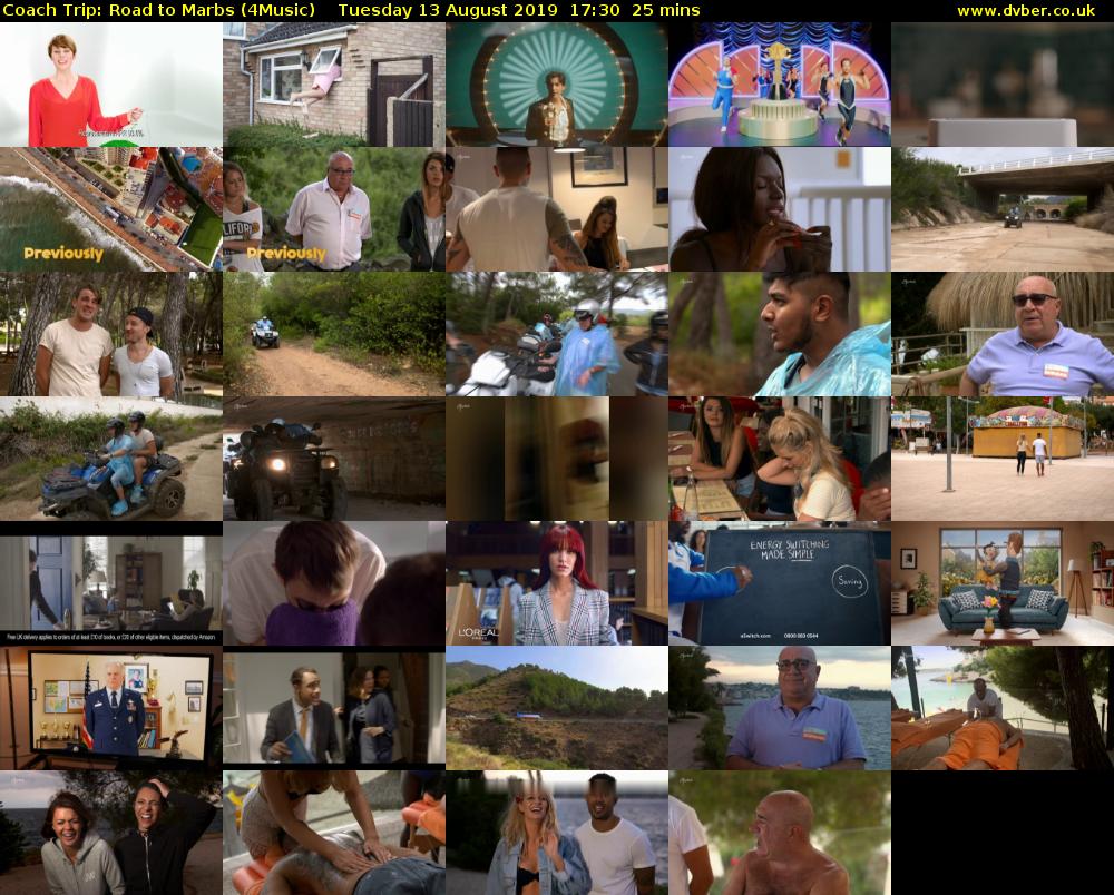 Coach Trip: Road to Marbs (4Music) Tuesday 13 August 2019 17:30 - 17:55