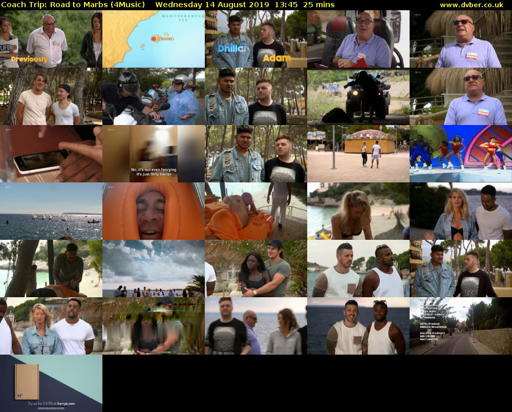 Coach Trip: Road to Marbs (4Music) Wednesday 14 August 2019 13:45 - 14:10