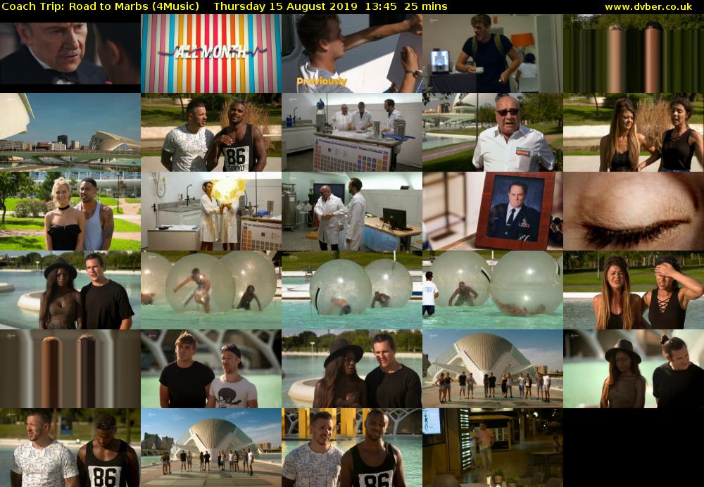 Coach Trip: Road to Marbs (4Music) Thursday 15 August 2019 13:45 - 14:10