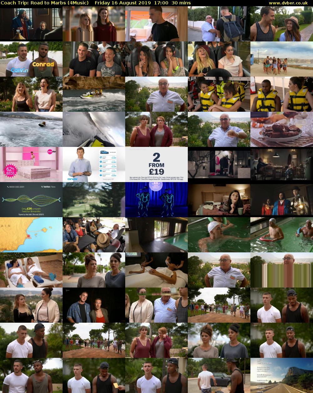 Coach Trip: Road to Marbs (4Music) Friday 16 August 2019 17:00 - 17:30