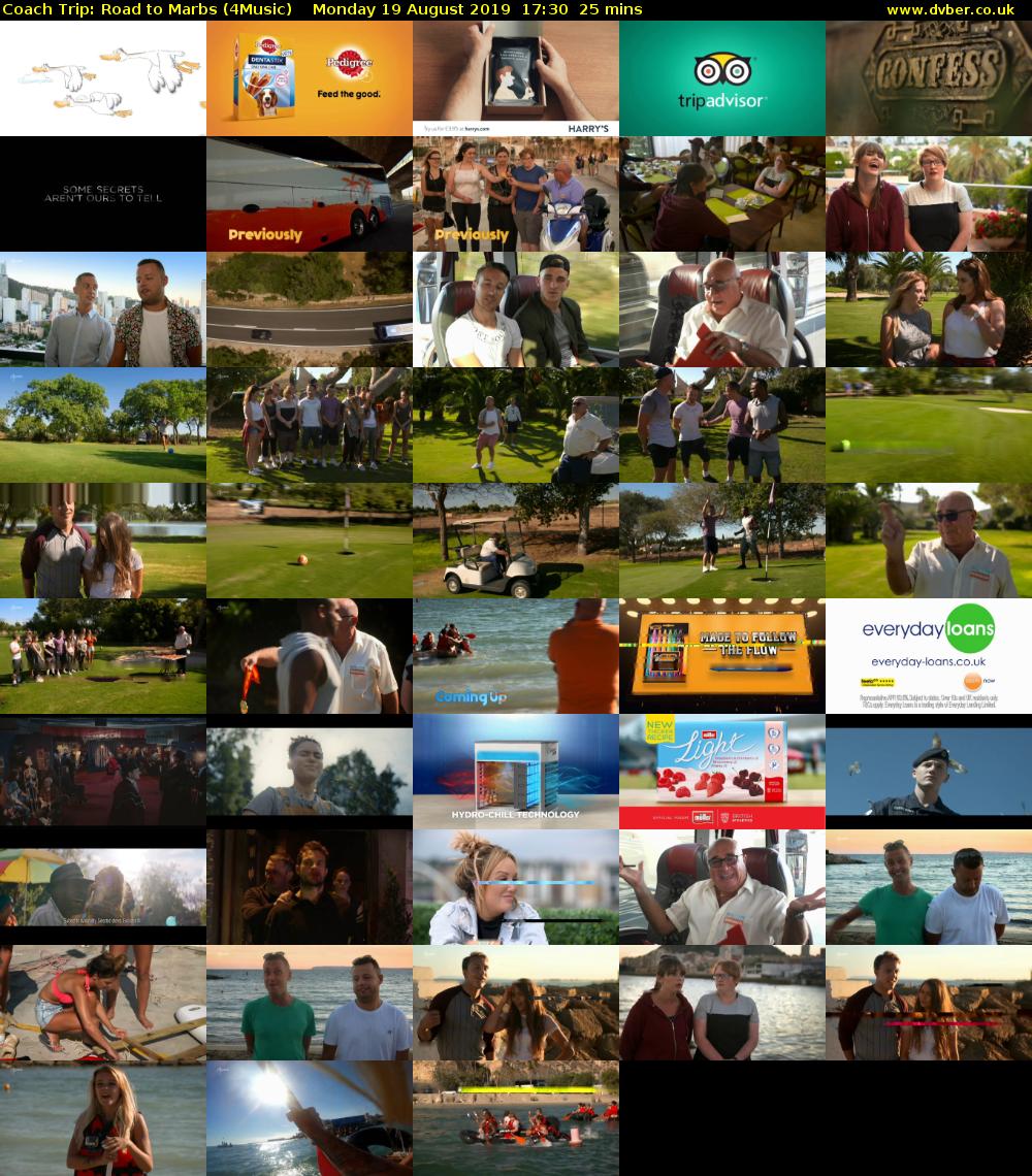 Coach Trip: Road to Marbs (4Music) Monday 19 August 2019 17:30 - 17:55