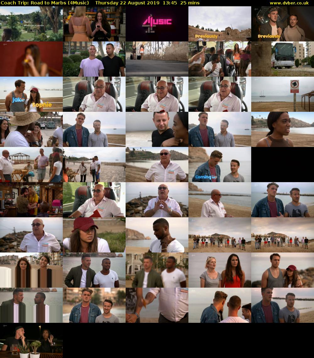 Coach Trip: Road to Marbs (4Music) Thursday 22 August 2019 13:45 - 14:10