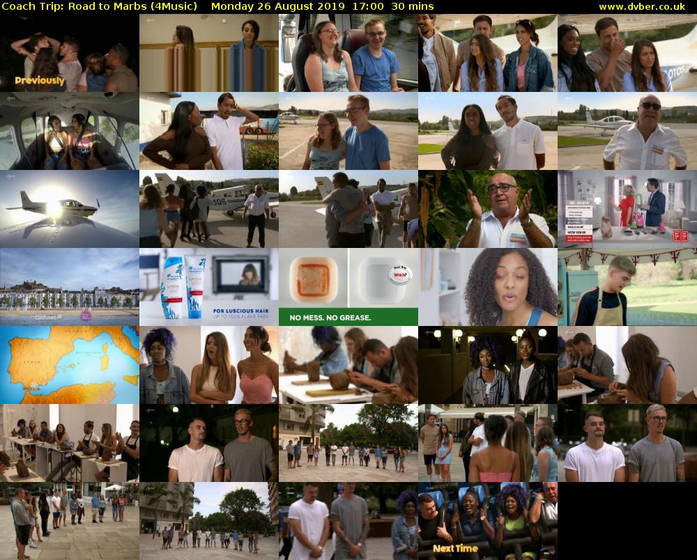Coach Trip: Road to Marbs (4Music) Monday 26 August 2019 17:00 - 17:30