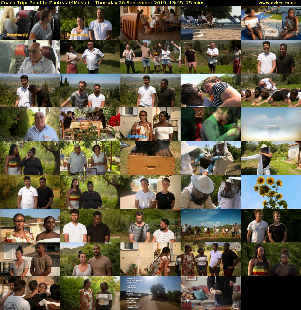 Coach Trip: Road to Zante... (4Music) Thursday 26 September 2019 13:45 - 14:10