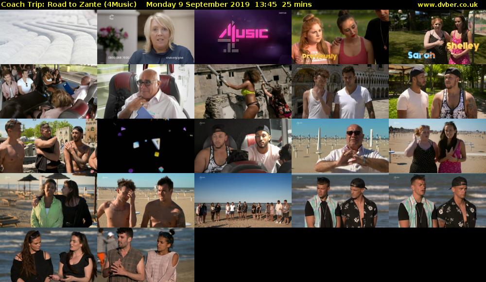 Coach Trip: Road to Zante (4Music) Monday 9 September 2019 13:45 - 14:10