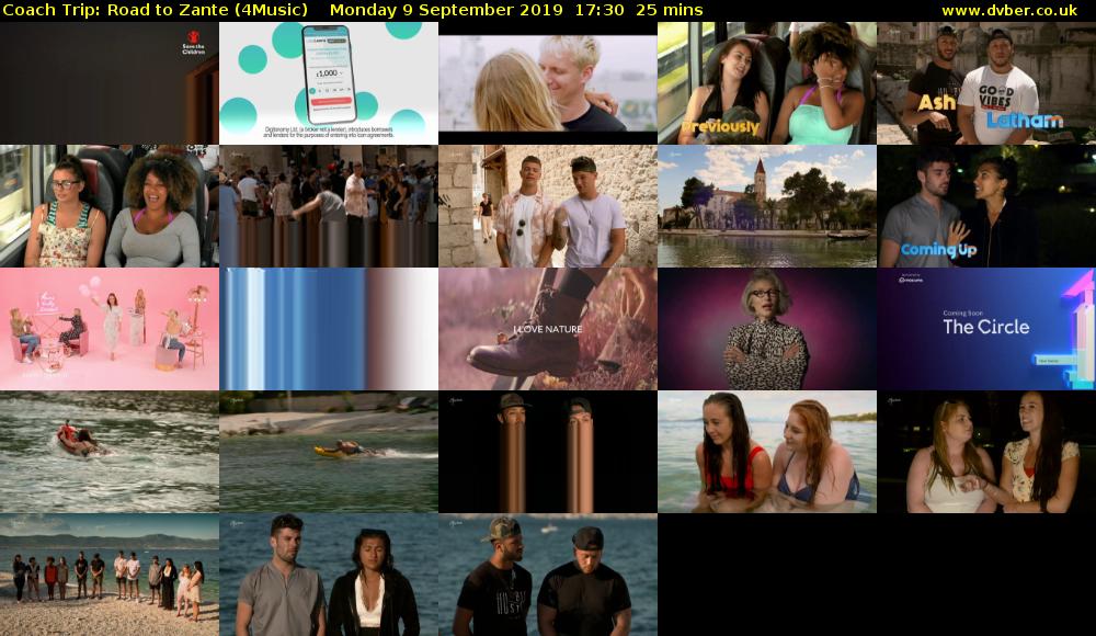 Coach Trip: Road to Zante (4Music) Monday 9 September 2019 17:30 - 17:55