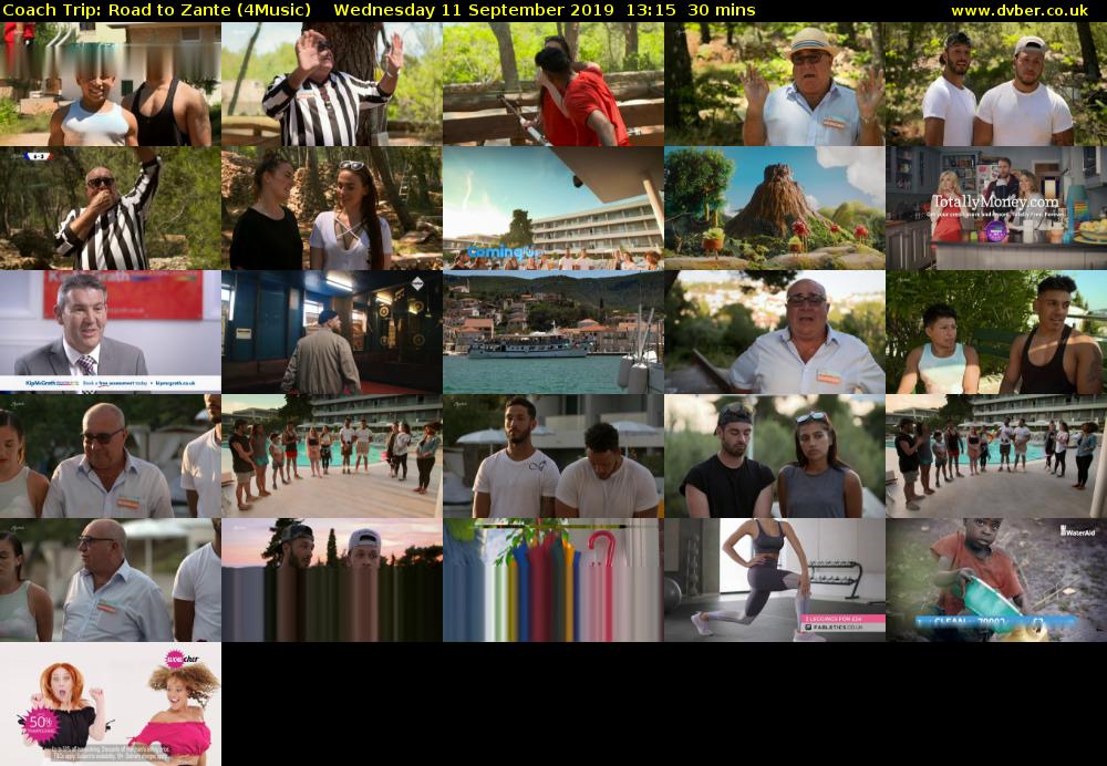 Coach Trip: Road to Zante (4Music) Wednesday 11 September 2019 13:15 - 13:45