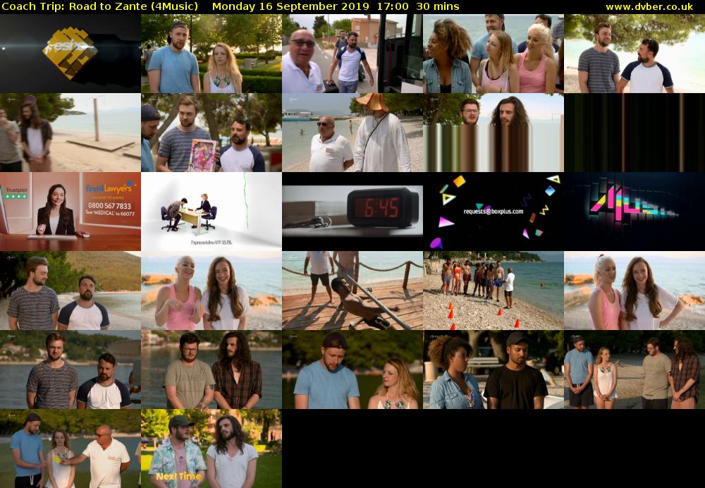 Coach Trip: Road to Zante (4Music) Monday 16 September 2019 17:00 - 17:30