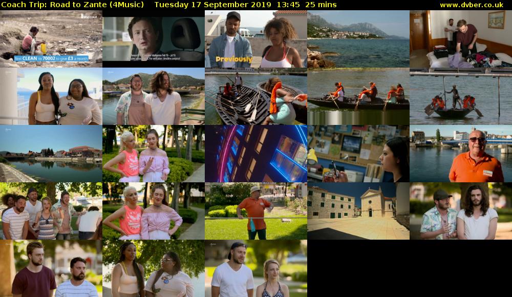 Coach Trip: Road to Zante (4Music) Tuesday 17 September 2019 13:45 - 14:10