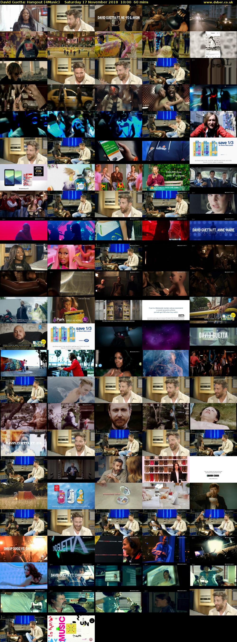 David Guetta: Hangout (4Music) Saturday 17 November 2018 10:00 - 11:00