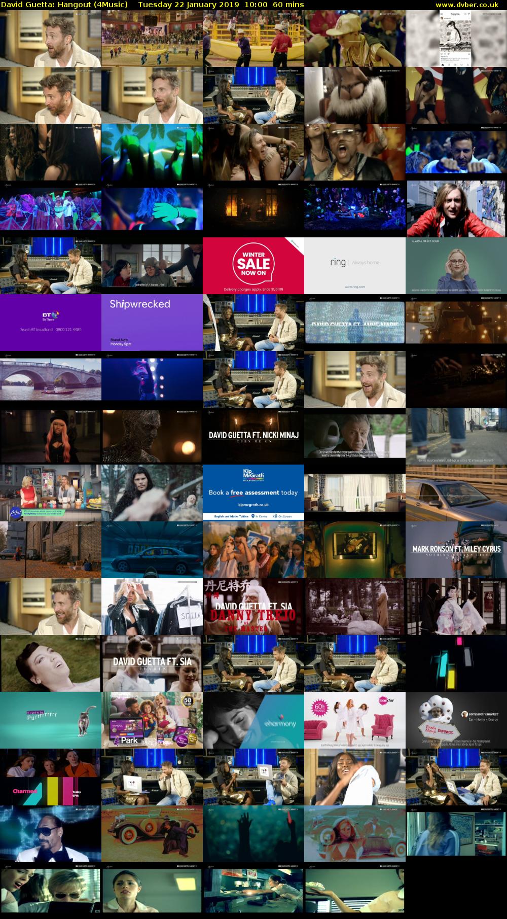 David Guetta: Hangout (4Music) Tuesday 22 January 2019 10:00 - 11:00