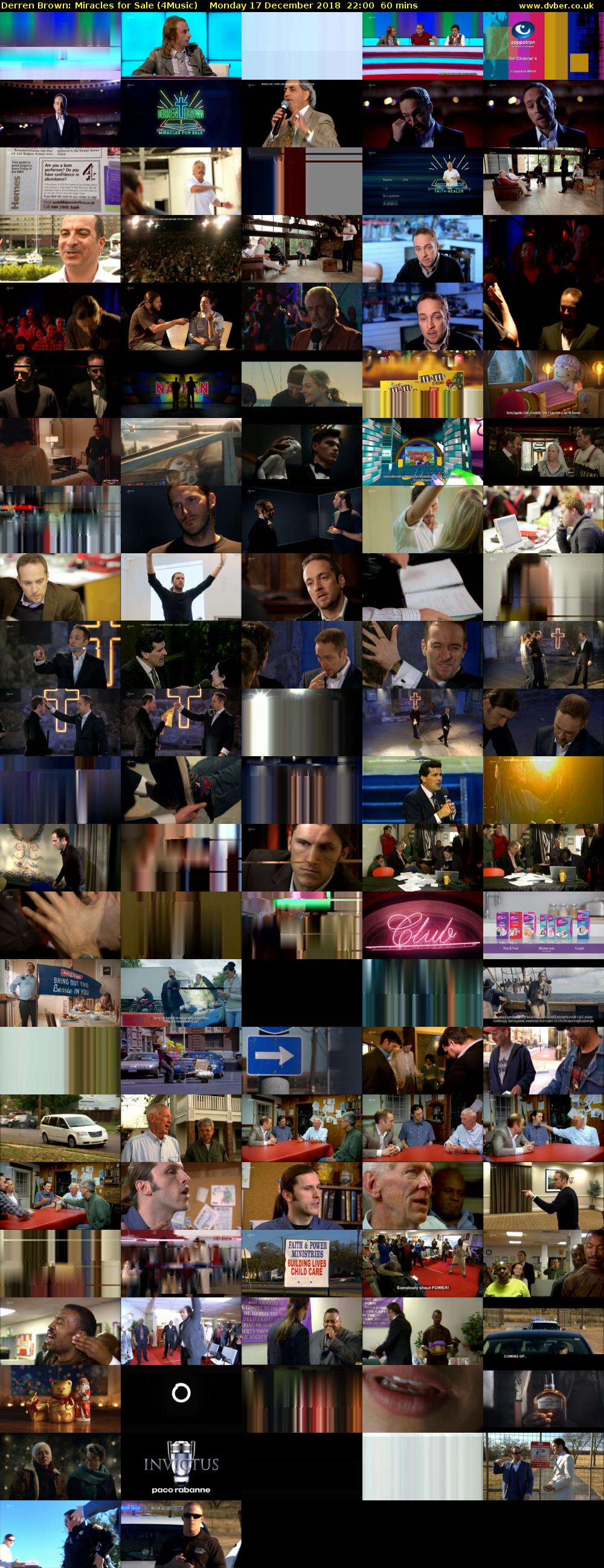 Derren Brown: Miracles for Sale (4Music) Monday 17 December 2018 22:00 - 23:00