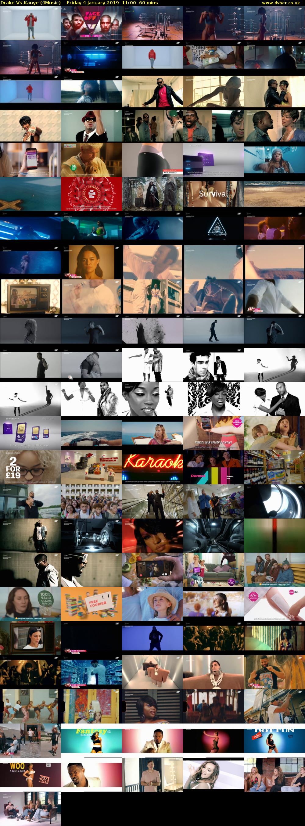 Drake Vs Kanye (4Music) Friday 4 January 2019 11:00 - 12:00