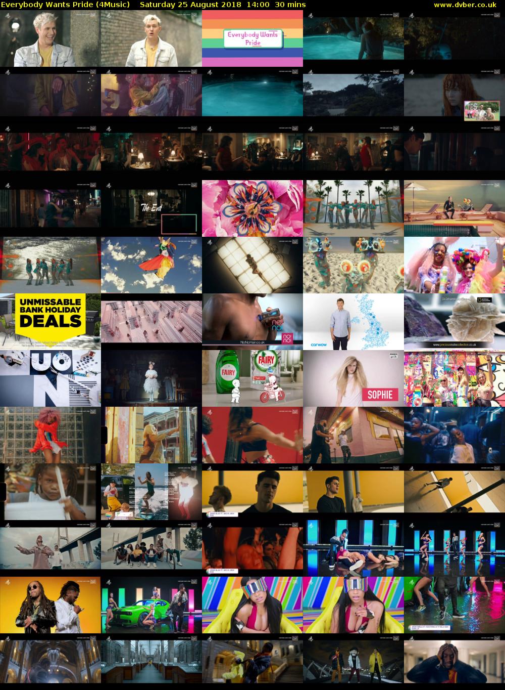 Everybody Wants Pride (4Music) Saturday 25 August 2018 14:00 - 14:30