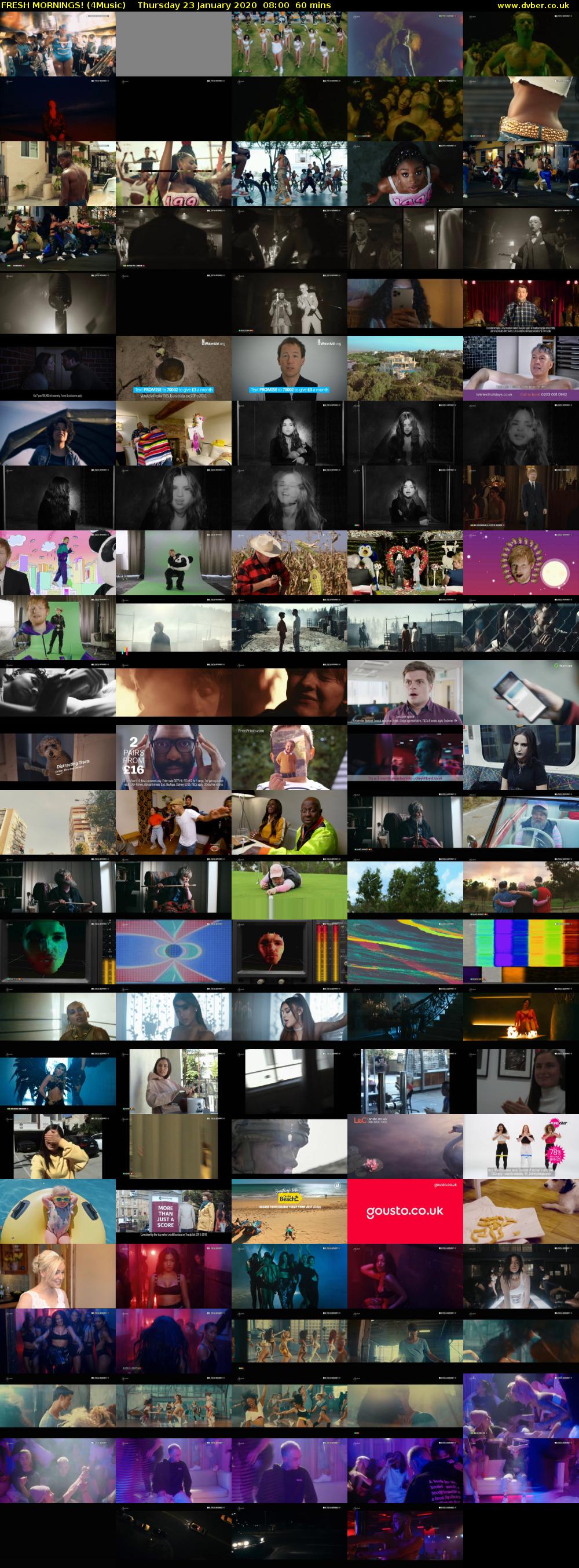 FRESH MORNINGS! (4Music) Thursday 23 January 2020 08:00 - 09:00