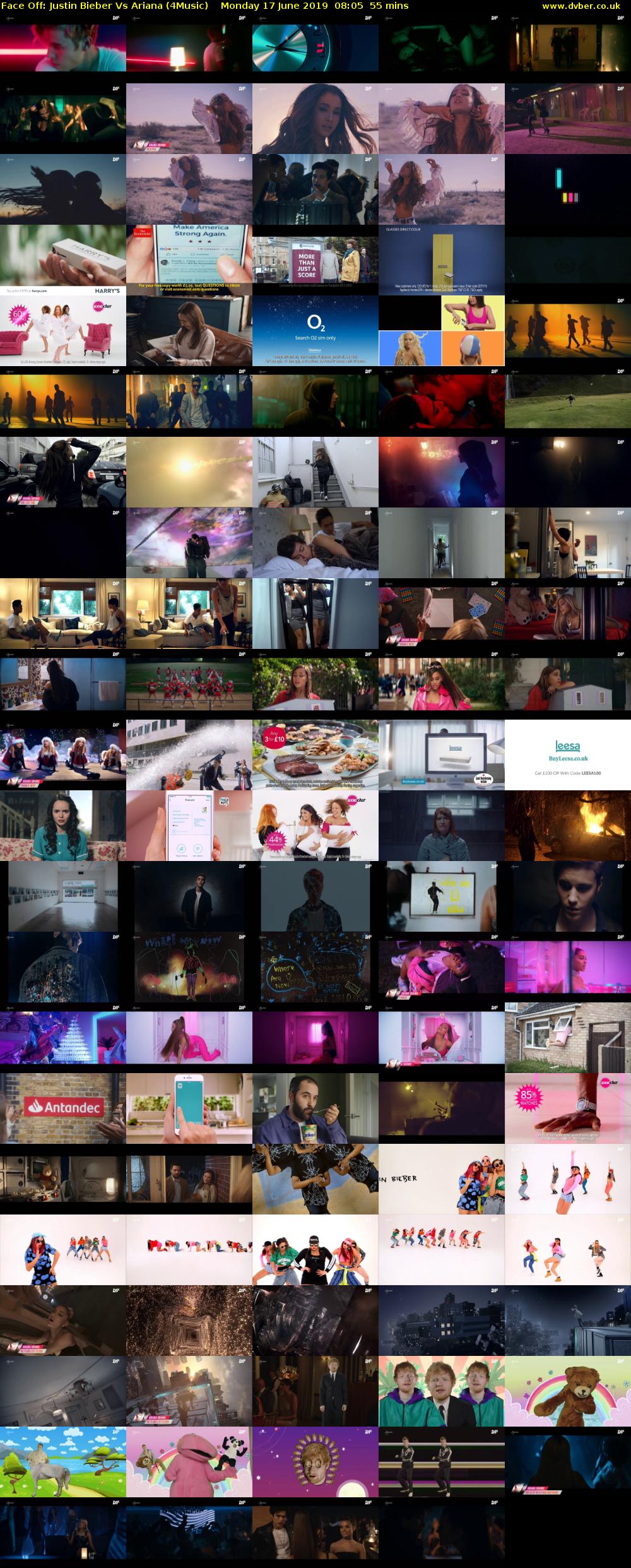 Face Off: Justin Bieber Vs Ariana (4Music) Monday 17 June 2019 08:05 - 09:00