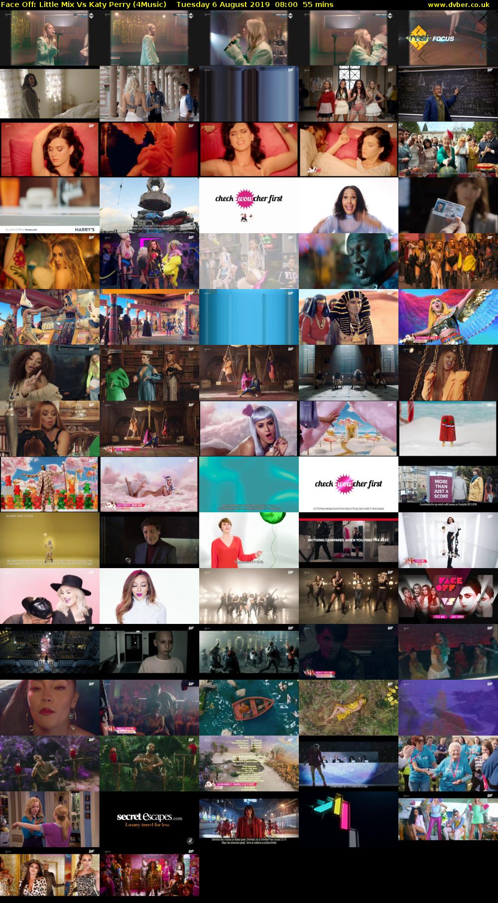 Face Off: Little Mix Vs Katy Perry (4Music) Tuesday 6 August 2019 08:00 - 08:55