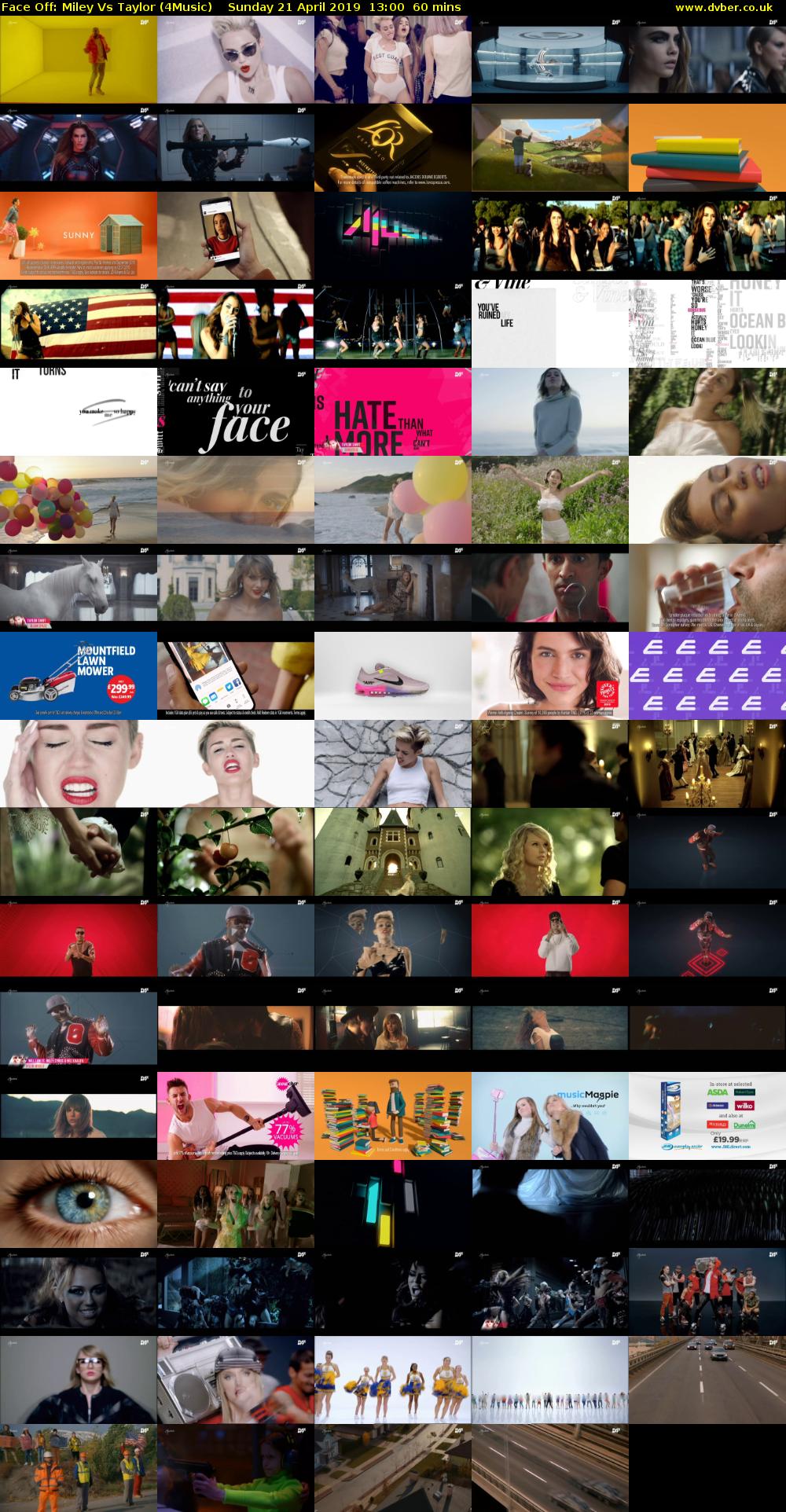 Face Off: Miley Vs Taylor (4Music) Sunday 21 April 2019 13:00 - 14:00