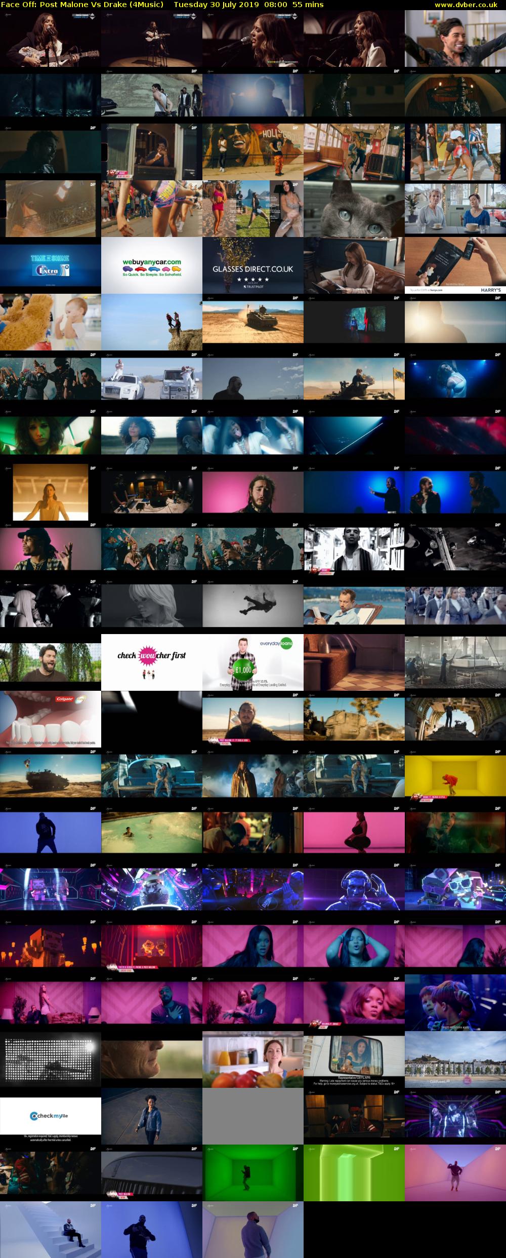 Face Off: Post Malone Vs Drake (4Music) Tuesday 30 July 2019 08:00 - 08:55