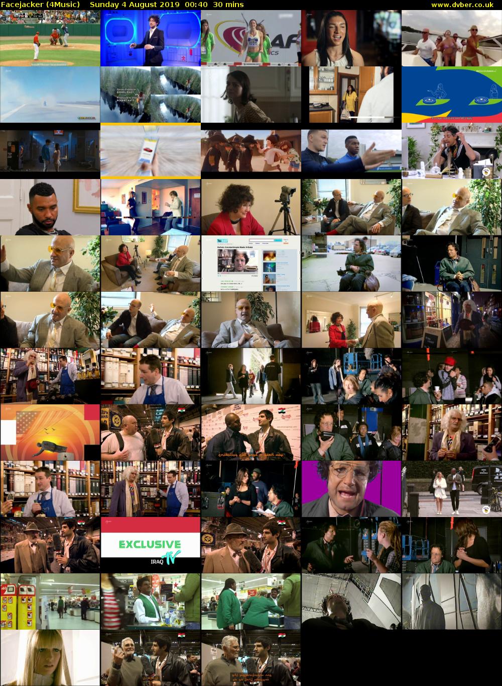 Facejacker (4Music) Sunday 4 August 2019 00:40 - 01:10