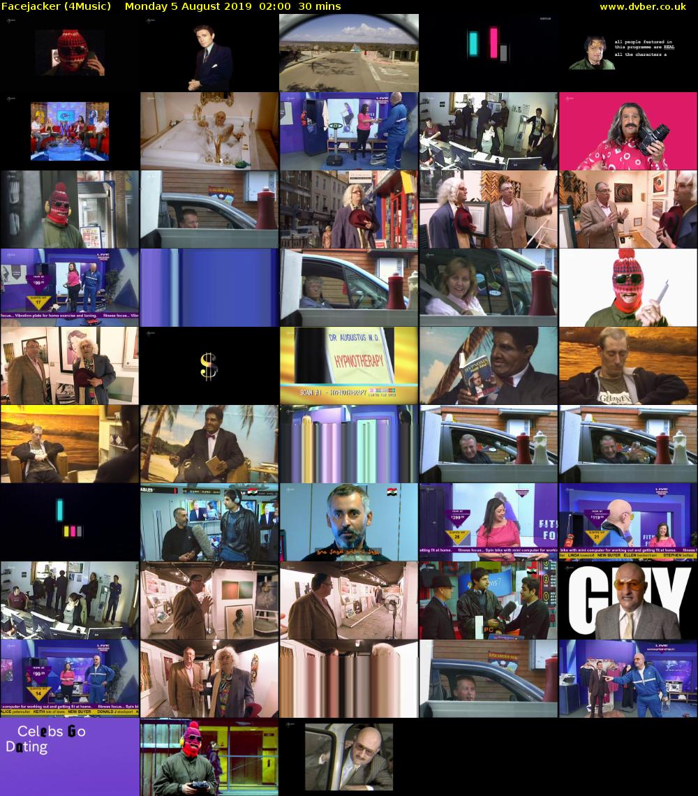 Facejacker (4Music) Monday 5 August 2019 02:00 - 02:30