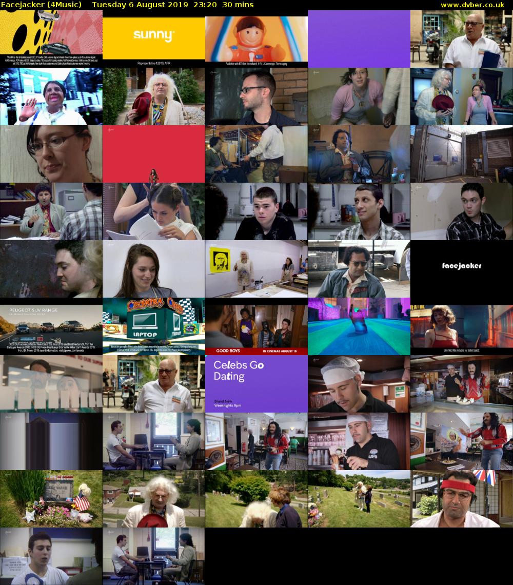 Facejacker (4Music) Tuesday 6 August 2019 23:20 - 23:50