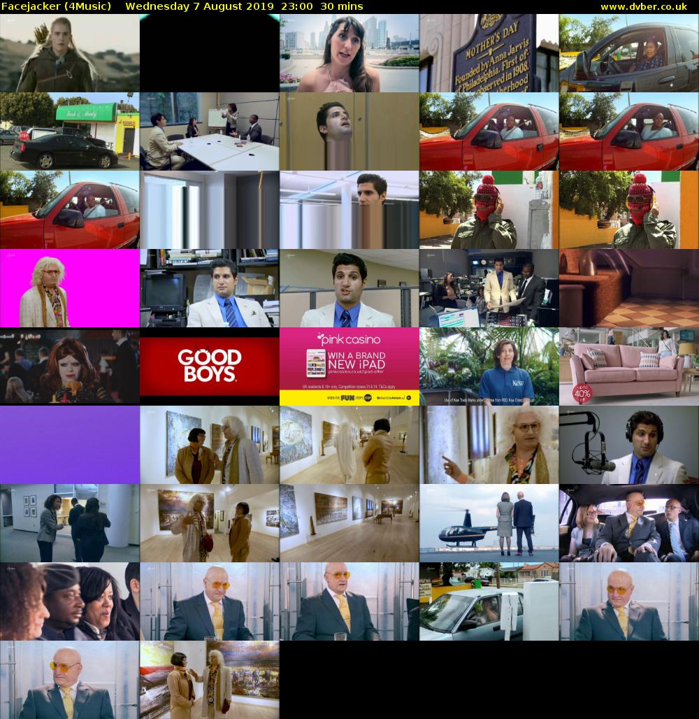 Facejacker (4Music) Wednesday 7 August 2019 23:00 - 23:30