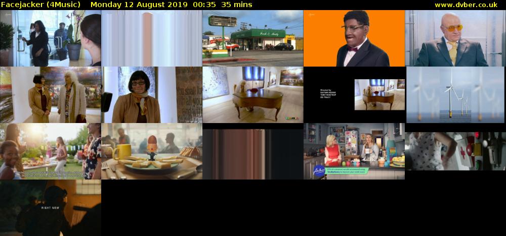 Facejacker (4Music) Monday 12 August 2019 00:35 - 01:10