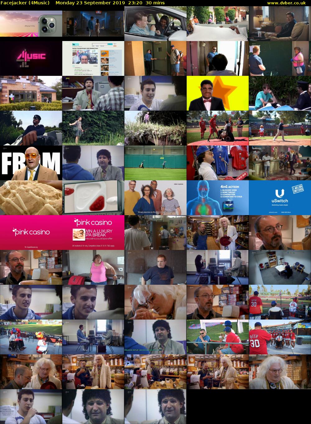 Facejacker (4Music) Monday 23 September 2019 23:20 - 23:50