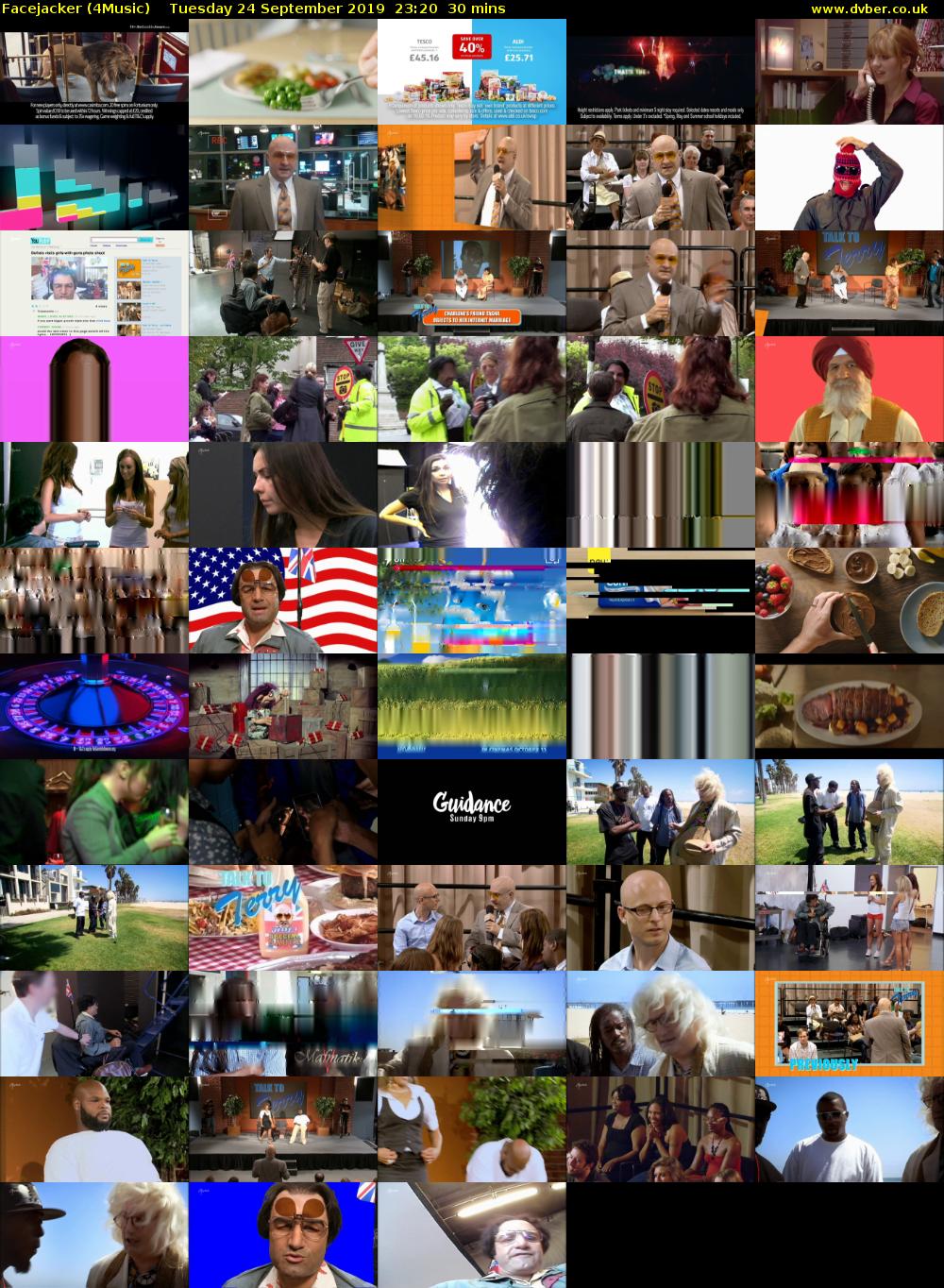 Facejacker (4Music) Tuesday 24 September 2019 23:20 - 23:50