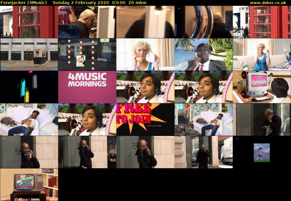 Fonejacker (4Music) Sunday 2 February 2020 03:00 - 03:20