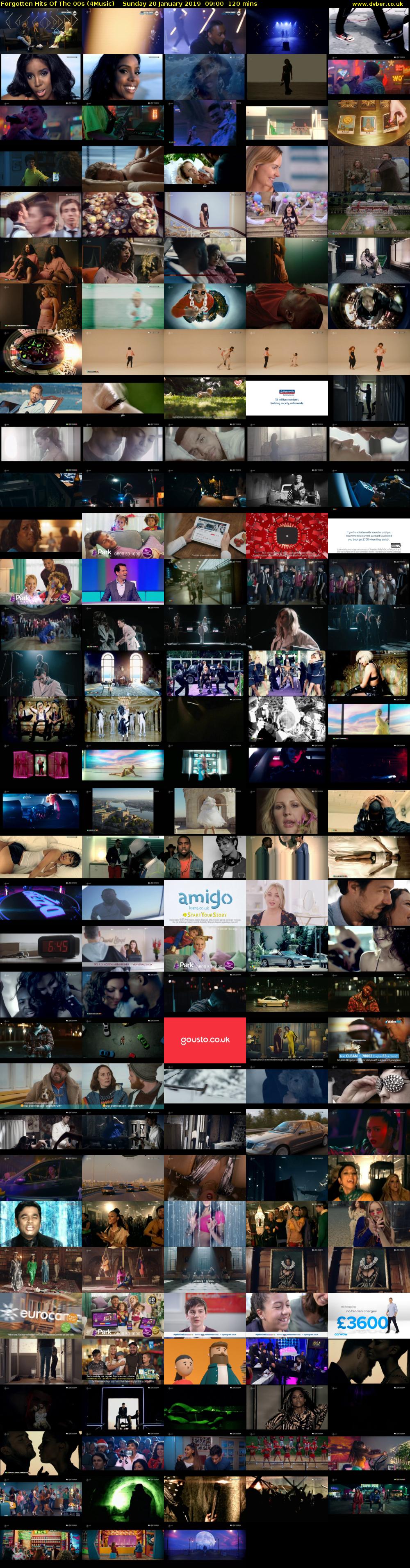 Forgotten Hits Of The 00s (4Music) Sunday 20 January 2019 09:00 - 11:00