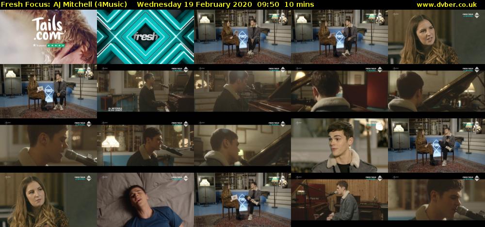 Fresh Focus: AJ Mitchell (4Music) Wednesday 19 February 2020 09:50 - 10:00